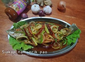 Gambar Siakap nam prik pao