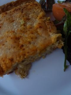 Una foto de Tarta de puerro y pollo