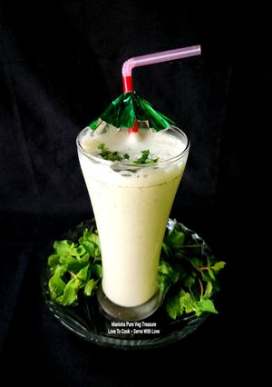 A picture of 2 Minutes Mint Masala Buttermilk A Digestive Drink.