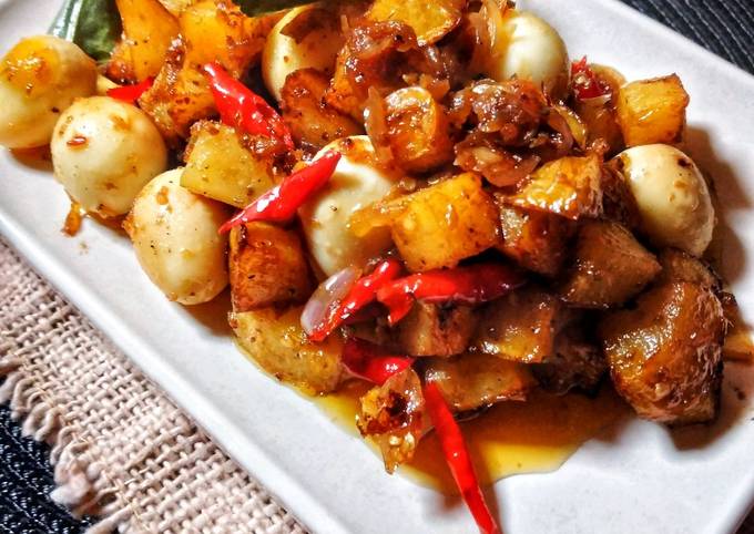 Resep: Sambel Goreng Kentang Telur Puyuh Rebon Irit Untuk Jualan