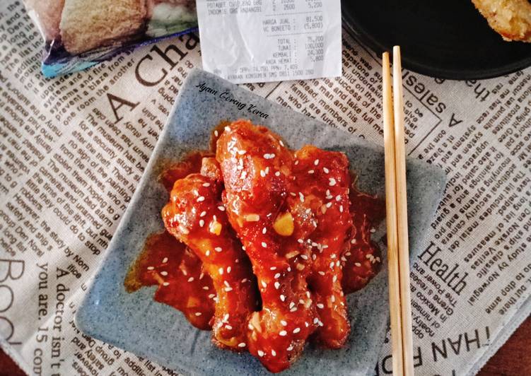 DICOBA@ Resep Ayam Goreng Korea Saus Madu menu masakan sehari hari