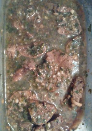 Una foto de Lengua a la vinagreta