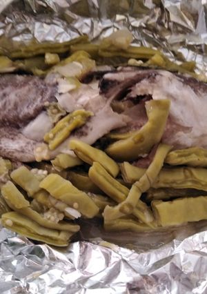Una foto de Pescado empapelado