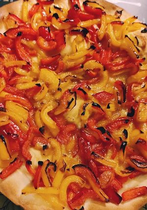 Une photo de Pissaladière aux poivrons