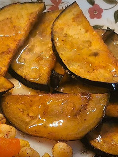 Una foto de Berenjena frita con miel