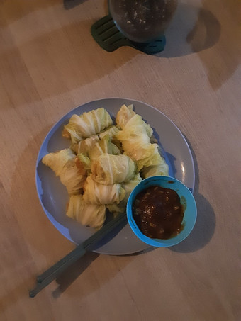Resep Sawi gulung isi ayam Untuk Pemula