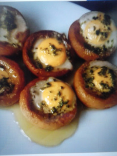 Foto principal de Champiñones rellenos de huevos de codorniz