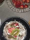Postre minitorta con frutas