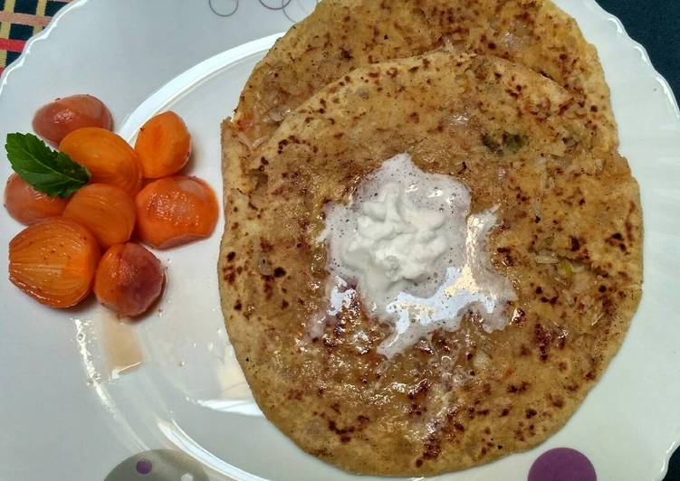 Recipe of Ultimate Leftover rice stuff prantha