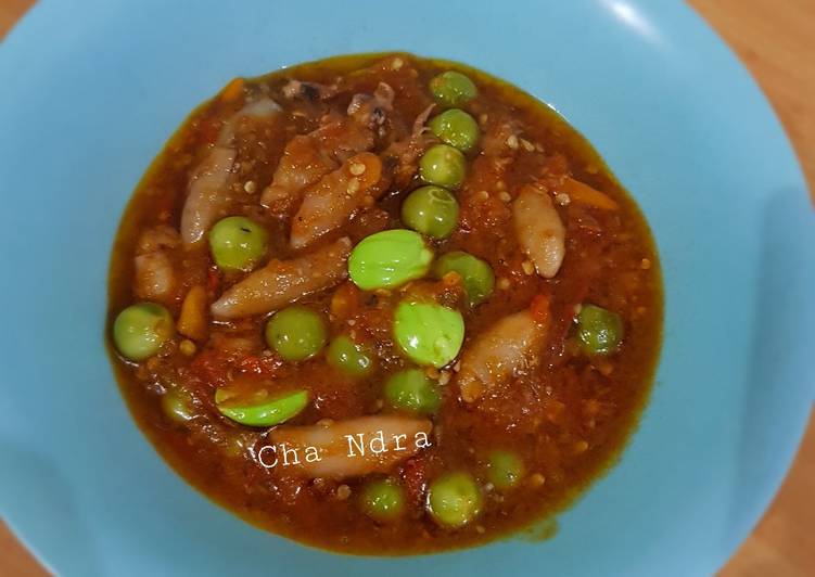 Pokak pete cumi sambel tomat