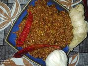 A picture of dry red chilies