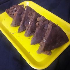 A picture of Palm jaggery apricot wheat cake-  eggless.