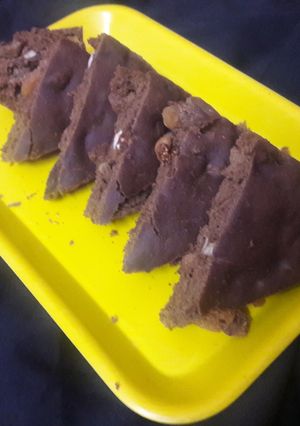 A picture of Palm jaggery apricot wheat cake-  eggless.