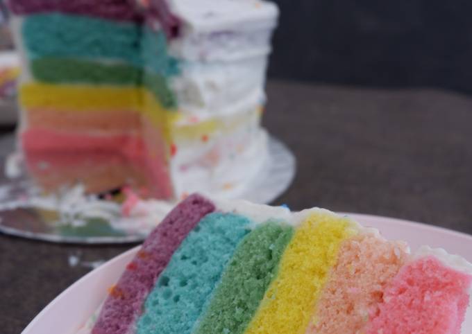 Rainbow Cake Kukus Ny. Liem Super Lembuuut
