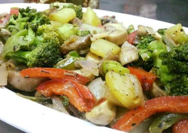 Recipe of Any-night-of-the-week Dj’s Stir Fried Vegetables with Herbs