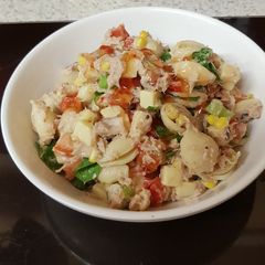 My Tuna Pasta Bake with a Hint of Sweet Chilli. 😍# A picture of My Tuna Pasta Bake with a Hint of Sweet Chilli. 😍#.