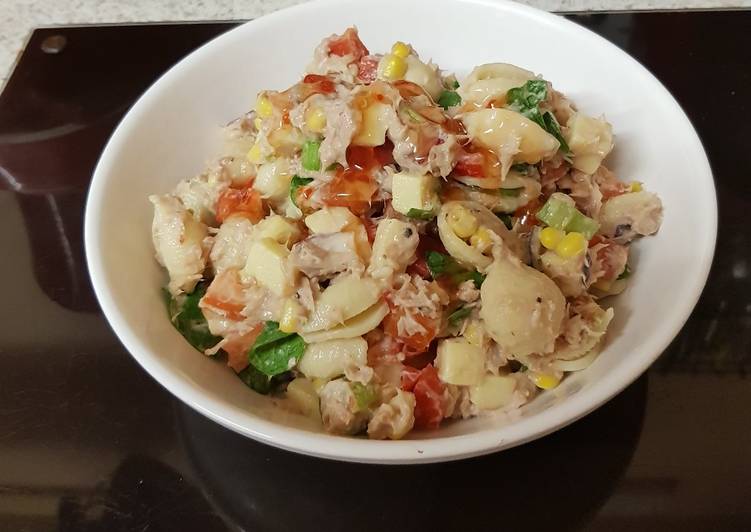 Recipe: Yummy My Tuna Pasta Bake with a Hint of Sweet Chilli. π# Recipe: Yummy My Tuna Pasta Bake with a Hint of Sweet Chilli. π#