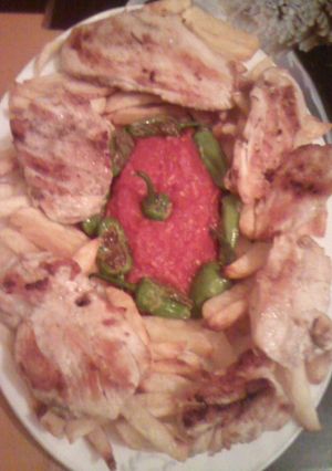 صورة لوصفة اسكالوب شهي 🍅🍅🍟🍟🍗🍗