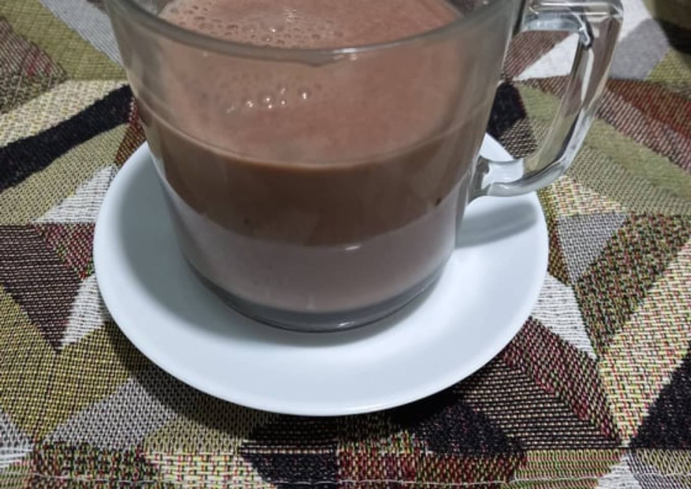 Chocolate caliente en taza