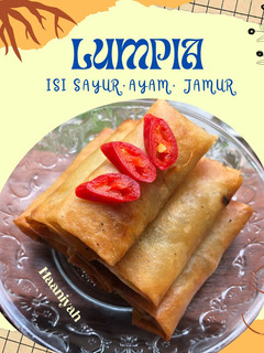 Foto resep Lumpia isi sayur, ayam jamur (snack MPASI 1+)