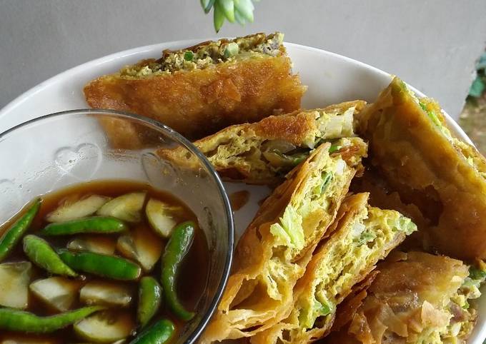 Martabak telur kare kulit lumpia