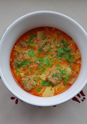 Csobáncy húsgombócleves 🇭🇺 👌 recept fotója