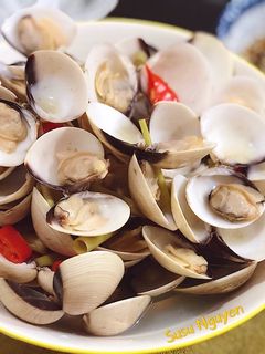 Hình của món Nghêu hấp sả.