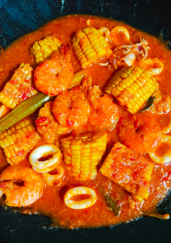 Foto resep Udang & Cumi Saus Padang