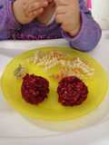 Bolitas de verduras y pollo para bebes