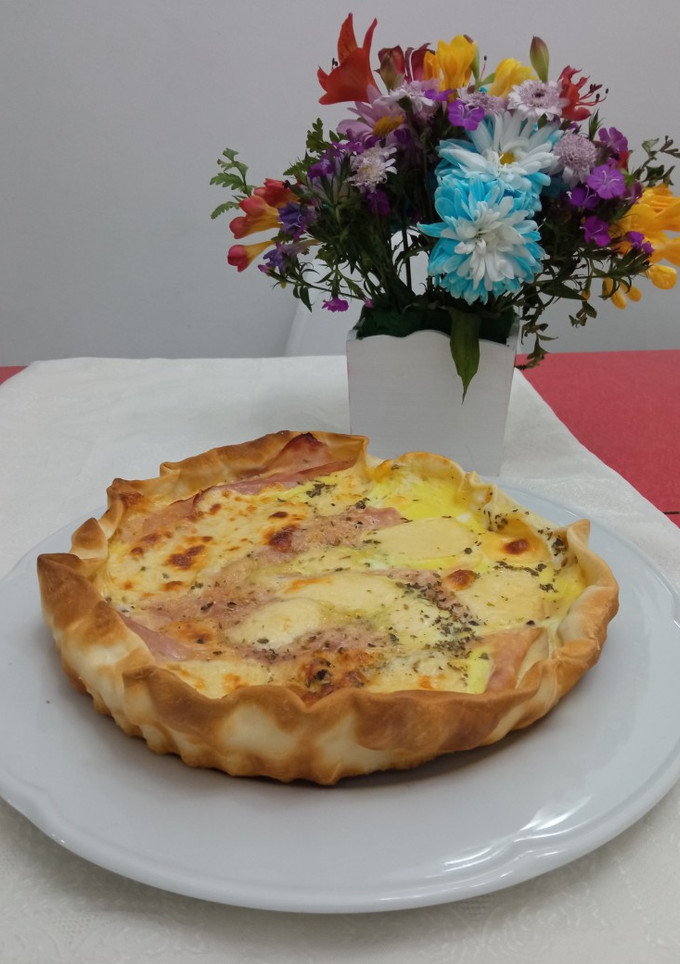 Una foto de Tarta de Jamón y Queso mega fácil