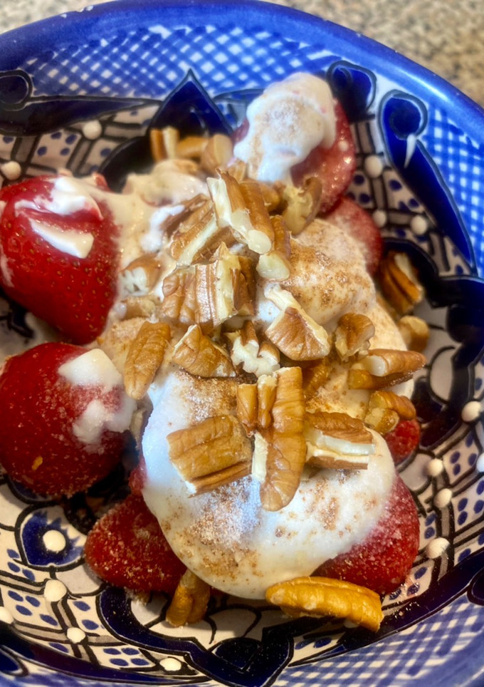 Una foto de Fresas con crema