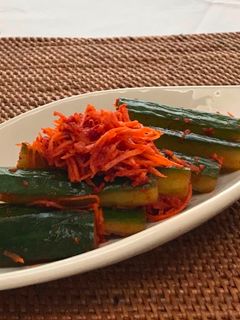 A picture of Cucumber Kimchi.