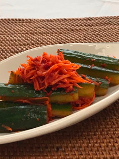 A picture of Cucumber Kimchi.