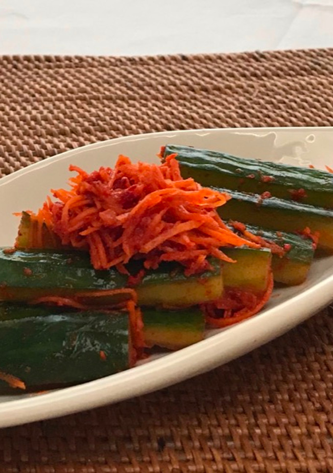 A picture of Cucumber Kimchi.