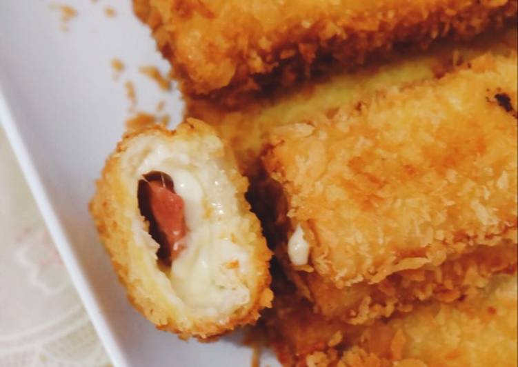 Roti tawar goreng mozarella