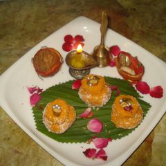 Coconut –Orange(santra) Mangal kalush #diwali A picture of Coconut –Orange(santra) Mangal kalush #diwali.