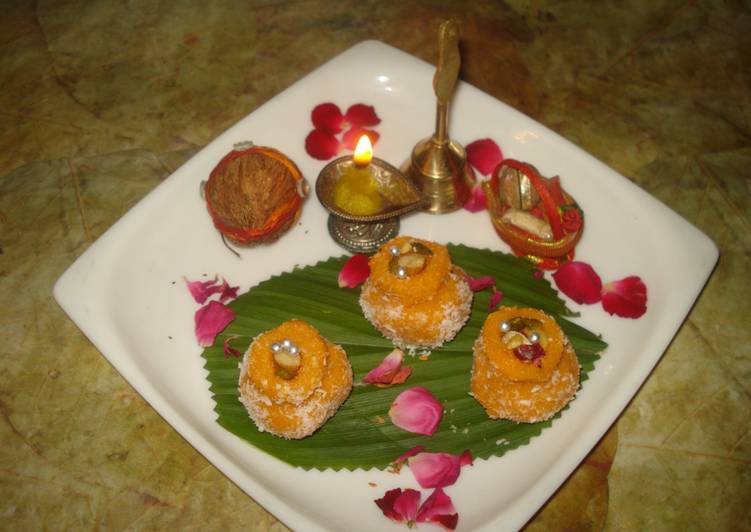 Recipe of Homemade Coconut –Orange(santra) Mangal kalush #diwali