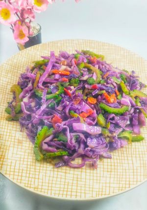 Foto resep Tumis Pare Kol Ungu