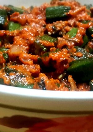 A picture of Tandoori Bhindi/ Okra Masala.