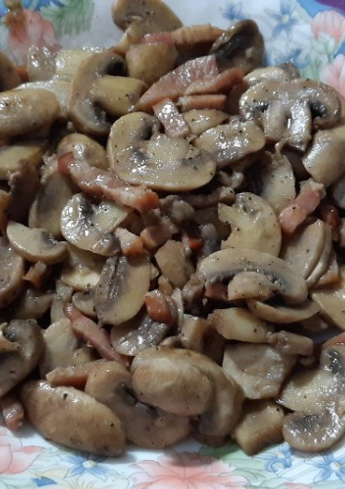 Una foto de Champiñones con bacon