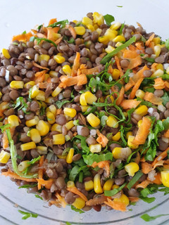 Una foto de Ensalada de lentejas