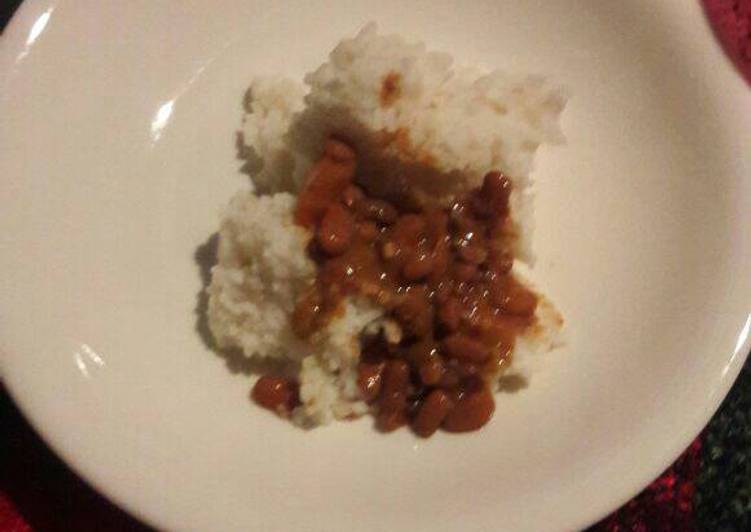 Brown beans cooked simple