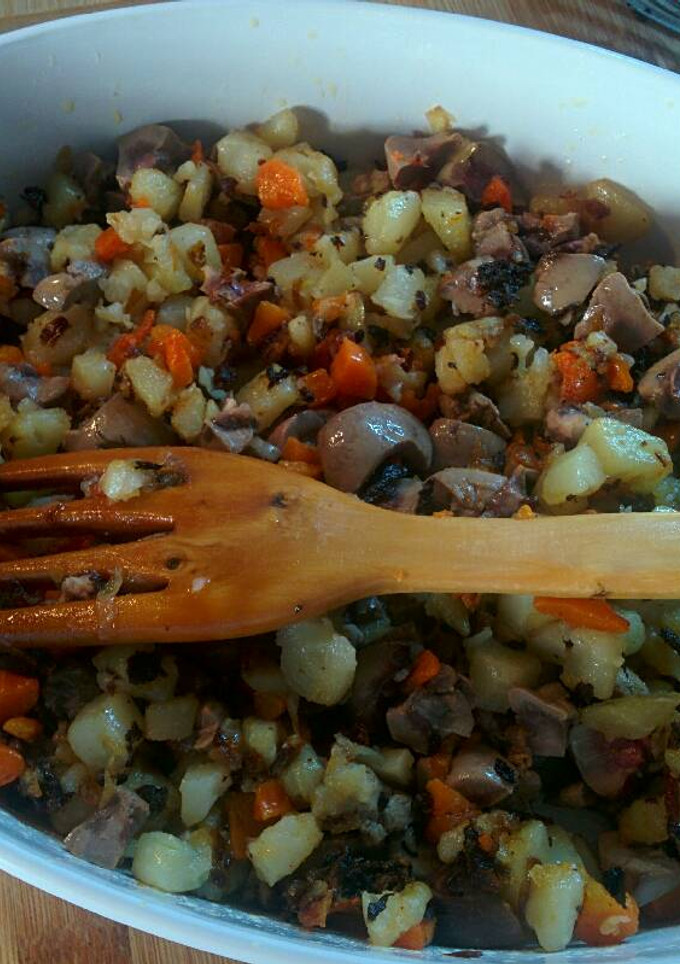 Una foto de Riñones con zanahoria y patatas