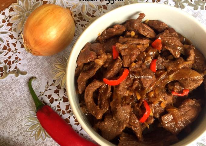 Daging Sapi Masak Saus Inggris