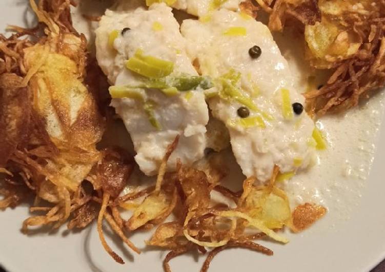 Bacalao a la pimienta verde