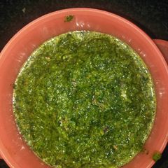 A picture of Coriander beans sandwich chutney.
