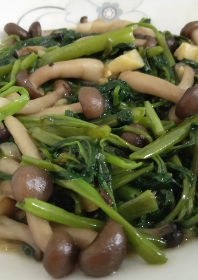 Foto resep Tumis kangkung jamur