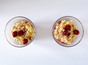 TejbeBulgur meggybefőttel recept fotója