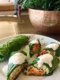Wrap de Couve com Frango Cremoso