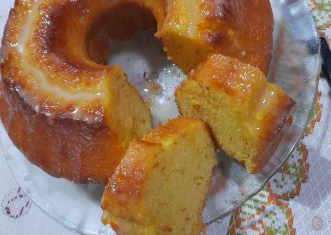 ?Budín de Naranja con glasé de Limón? Receta de Analia Reyna- Cookpad